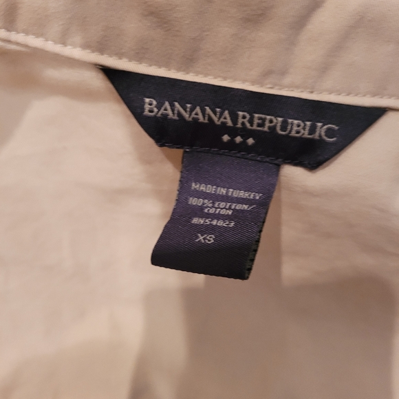 Banana Republic Cream Button Down Cotton Shirt Jacket - Picture 9 of 11